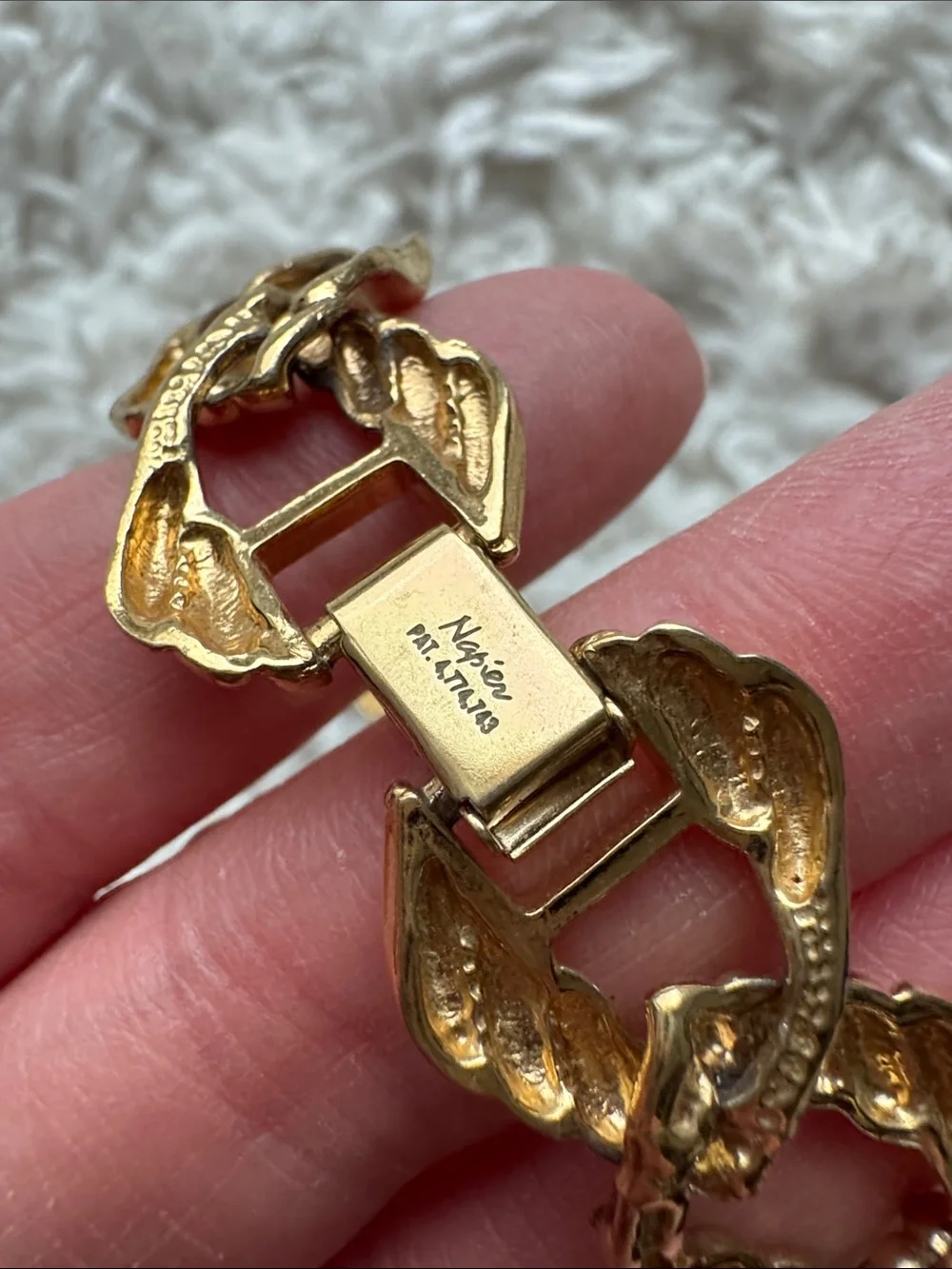 Vintage Napier Chunky Gold Necklace